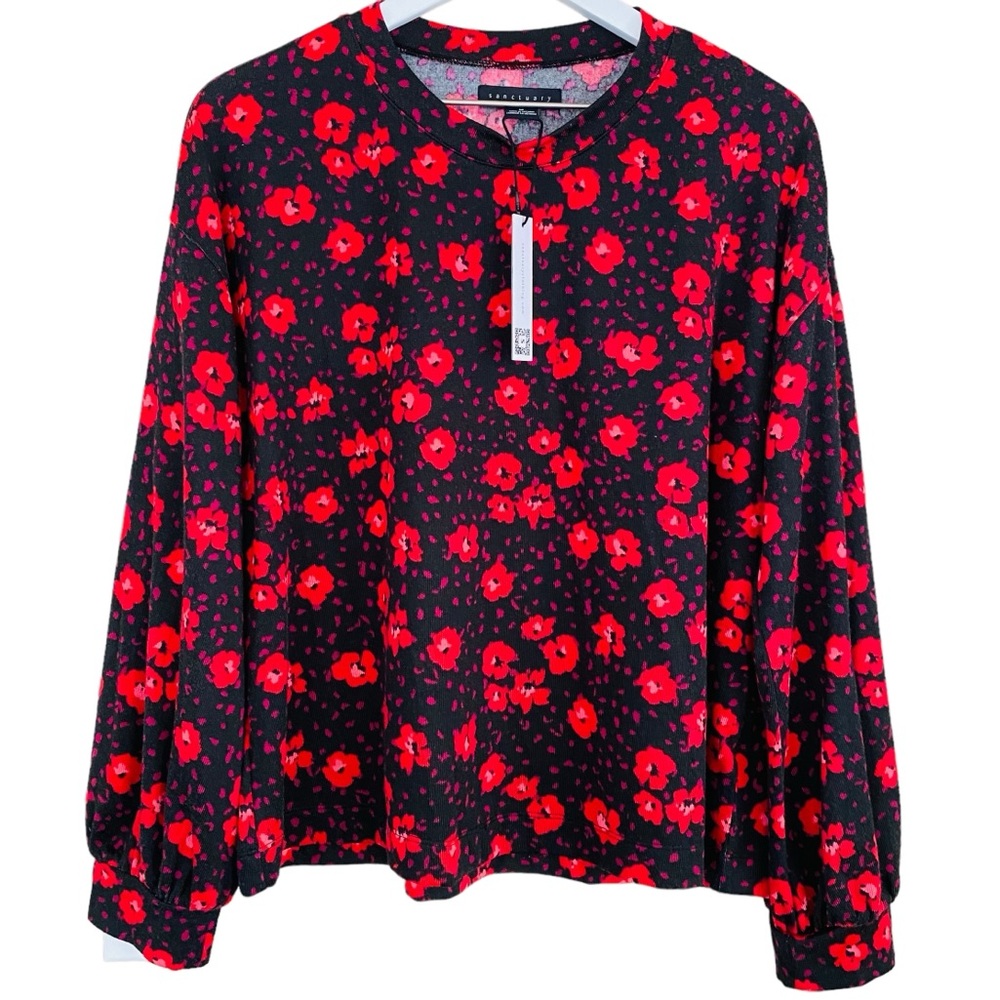 Anthropologie NWT Sanctuary New Romance Floral Popover Lightweight Blouse Medium - Picture 3 of 9